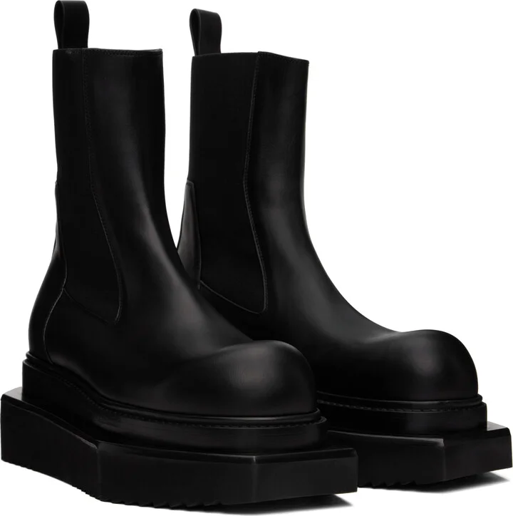 Rick Owens Black Hollywood Beatle Turbo Cyclops Chelsea Boots - Image 4