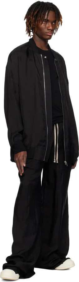Rick Owens Black Hollywood Bull Leather Sneakers - Image 5