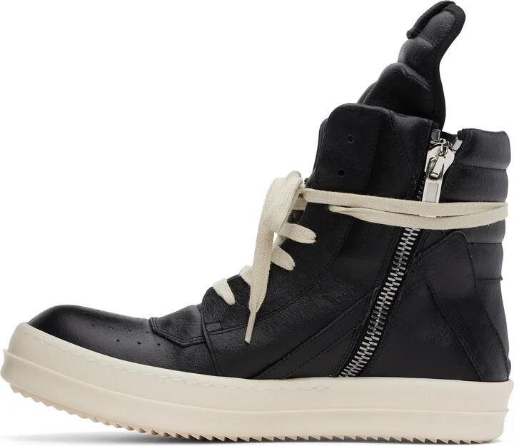 Rick Owens Black Hollywood Geobasket Sneakers - Image 3