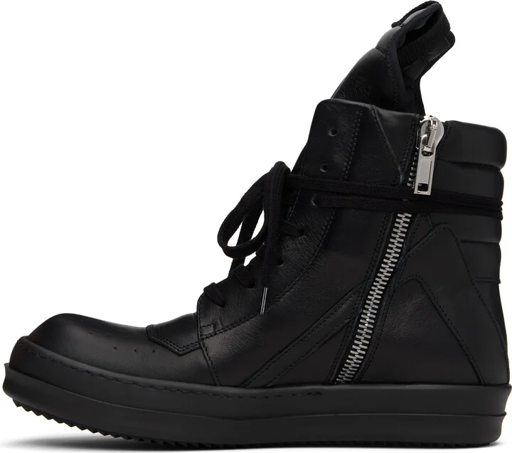 Rick Owens Black Hollywood Geobasket Sneakers - Image 3