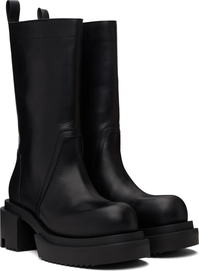 Rick Owens Black Hollywood Groppone Bogun Boots - Image 4
