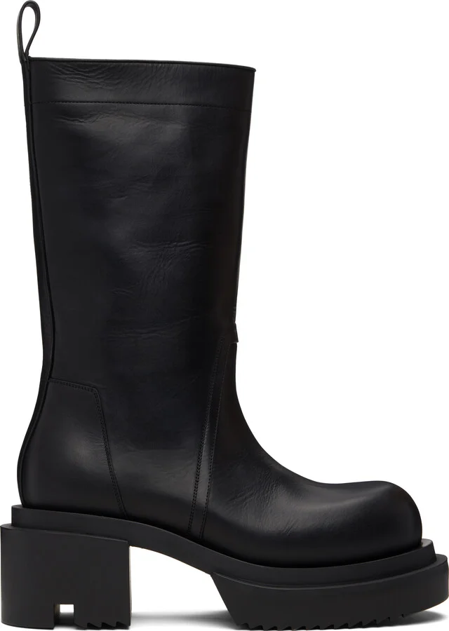 Rick Owens Black Hollywood Groppone Bogun Boots