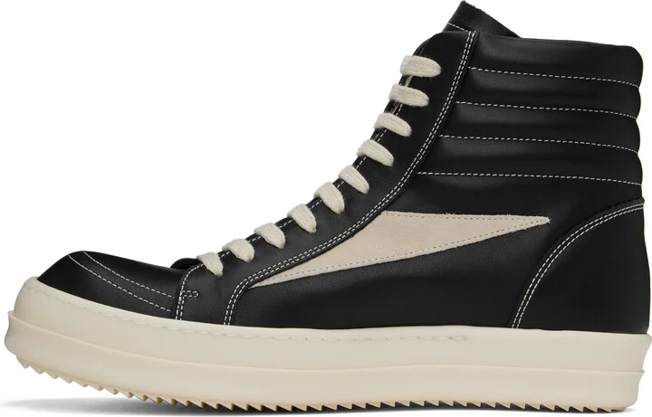 Rick Owens Black Hollywood High Vintage Sneaks Sneakers - Image 3