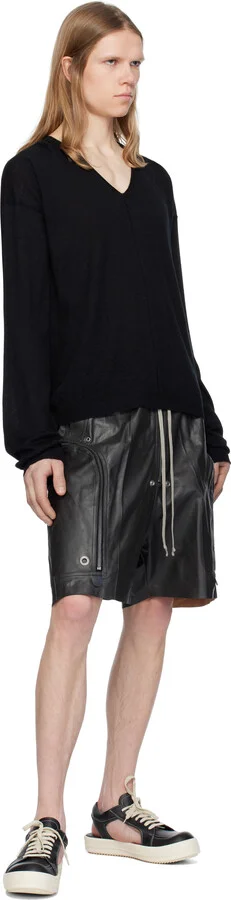 Rick Owens Black Hollywood Hollowed Vintage Sneaks Sneakers - Image 5