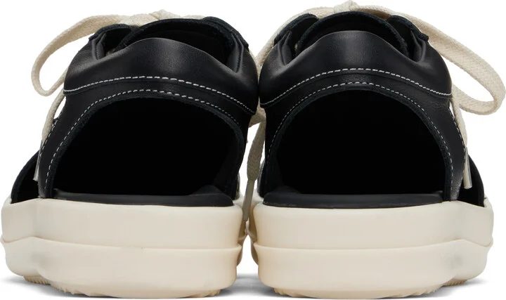 Rick Owens Black Hollywood Hollowed Vintage Sneaks Sneakers - Image 2