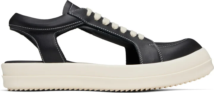 Rick Owens Black Hollywood Hollowed Vintage Sneaks Sneakers