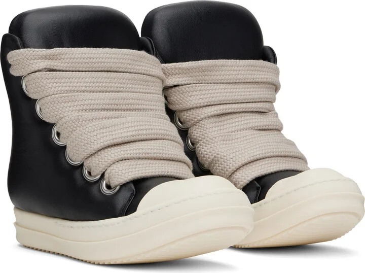 Rick Owens Black Hollywood Jumbolace Sneakers - Image 4