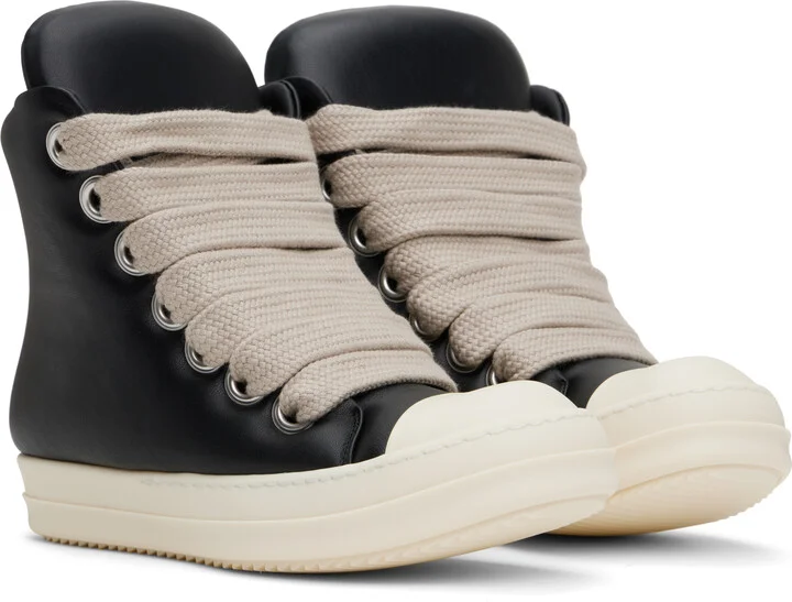 Rick Owens Black Hollywood Jumbolace Sneakers - Image 4