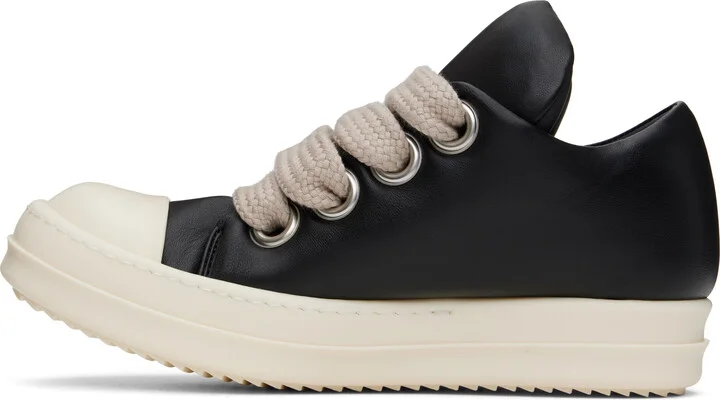 Rick Owens Black Hollywood Jumbolaced Low Sneakers - Image 3