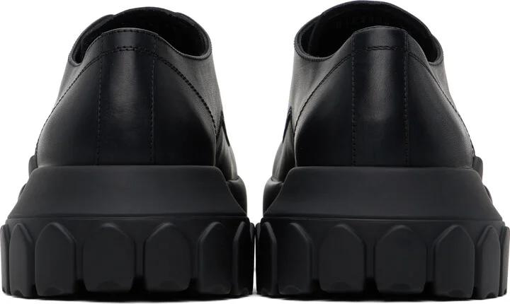 Rick Owens Black Hollywood Lace-Up Bozo Tractor Derbys - Image 2