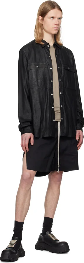 Rick Owens Black Hollywood Lace-Up Bozo Tractor Derbys - Image 5