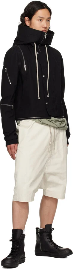 Rick Owens Black Hollywood Leather Sneakers - Image 5