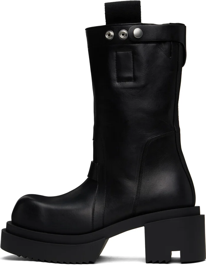 Rick Owens Black Hollywood Low Pull On Bogun Boots - Image 3