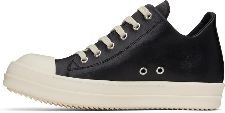 Rick Owens Black Hollywood Low Sneakers - Image 3