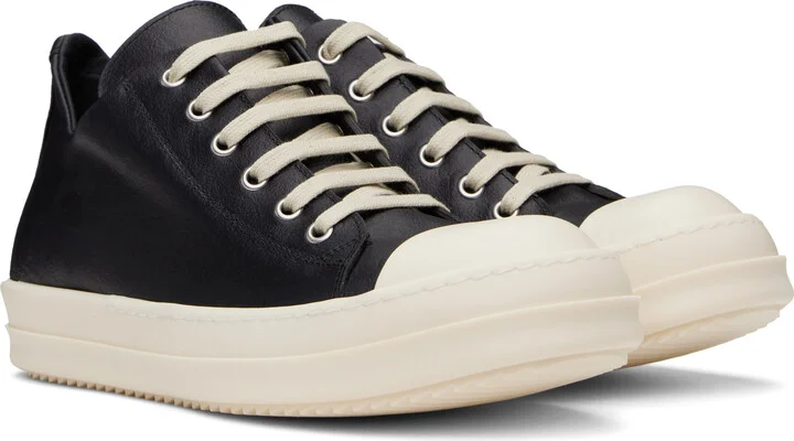 Rick Owens Black Hollywood Low Sneakers - Image 4