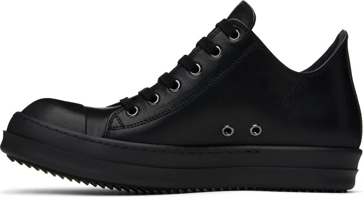 Rick Owens Black Hollywood Low Sneakers - Image 3