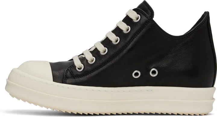 Rick Owens Black Hollywood Low Sneaks Sneakers - Image 3