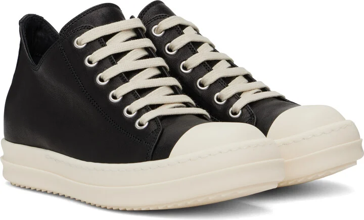 Rick Owens Black Hollywood Low Sneaks Sneakers - Image 4