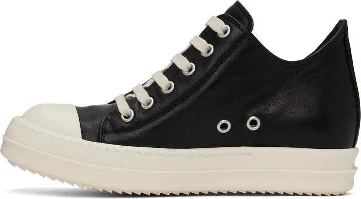 Rick Owens Black Hollywood Low Sneaks Sneakers - Image 3