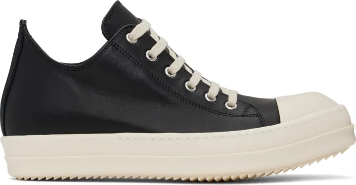 Rick Owens Black Hollywood Low Sneaks Sneakers