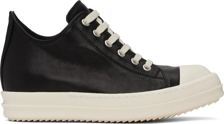 Rick Owens Black Hollywood Low Sneaks Sneakers
