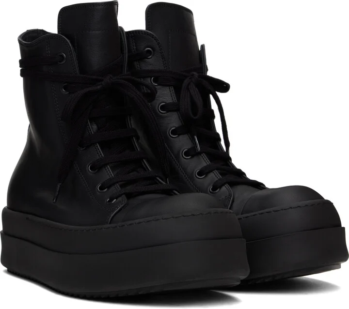 Rick Owens Black Hollywood Mega Bumper Sneakers - Image 4