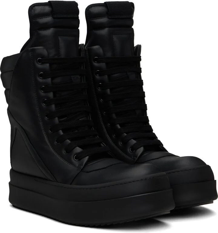 Rick Owens Black Hollywood Mega Geobasket Sneakers - Image 4