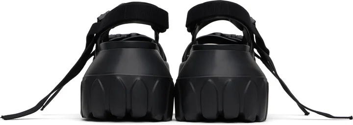 Rick Owens Black Hollywood Mega Tractor Sandals - Image 2