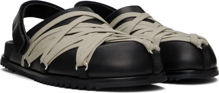 Rick Owens Black Hollywood Megalaced Granola Mules - Image 4