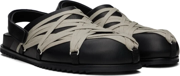 Rick Owens Black Hollywood Megalaced Mules - Image 4