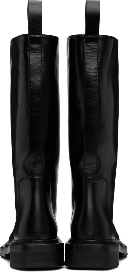 Rick Owens Black Hollywood Pull On Cyclops Tall Boots - Image 2