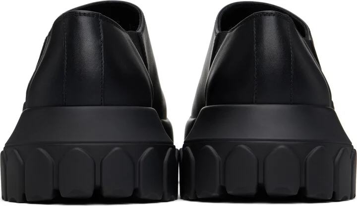 Rick Owens Black Hollywood Slip On Tractor Loafers - Image 2