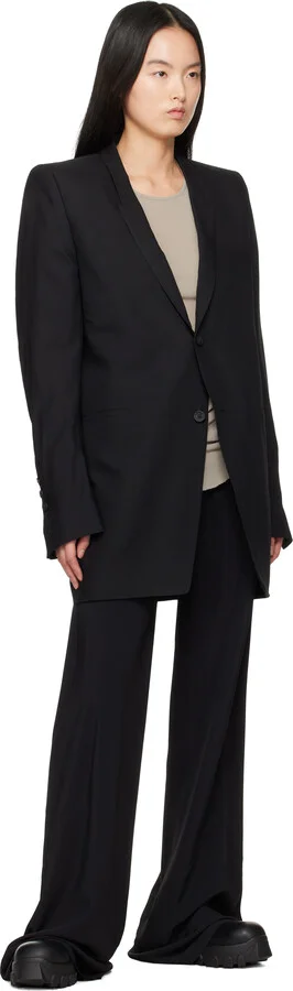 Rick Owens Black Hollywood Slip On Tractor Loafers - Image 5