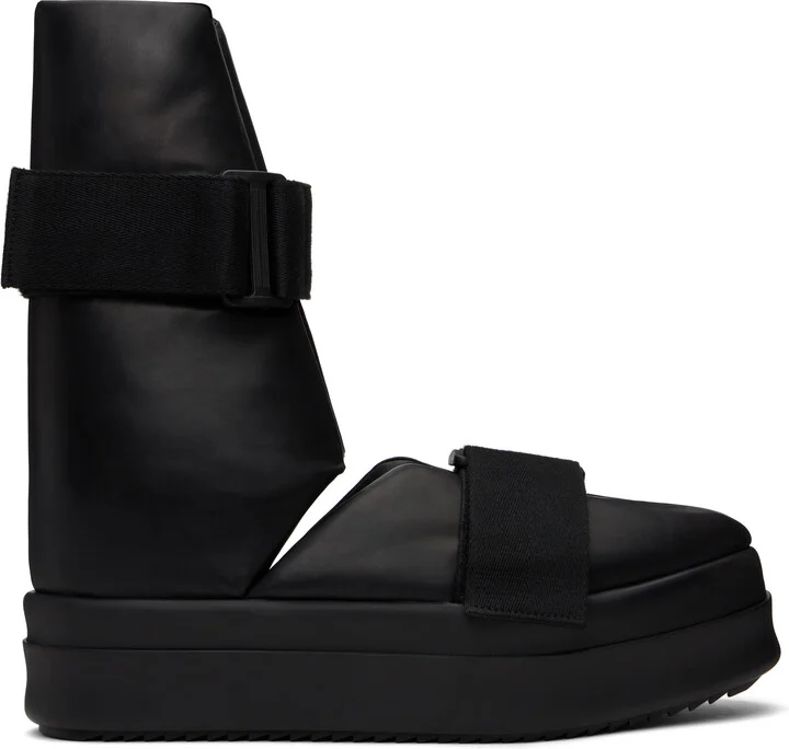 Rick Owens Black Hollywood Splint Sandals