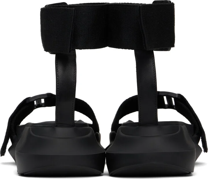 Rick Owens Black Hollywood Strap Spartan Geth Slide Sandals - Image 2