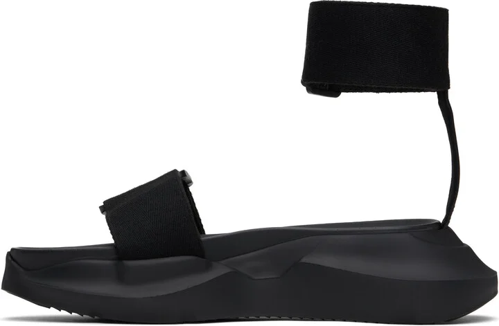 Rick Owens Black Hollywood Strap Spartan Geth Slide Sandals - Image 3