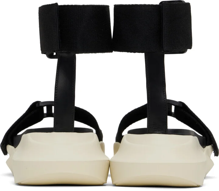 Rick Owens Black Hollywood Strap Spartan Geth Slide Sandals - Image 2