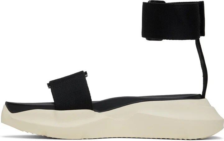 Rick Owens Black Hollywood Strap Spartan Geth Slide Sandals - Image 3