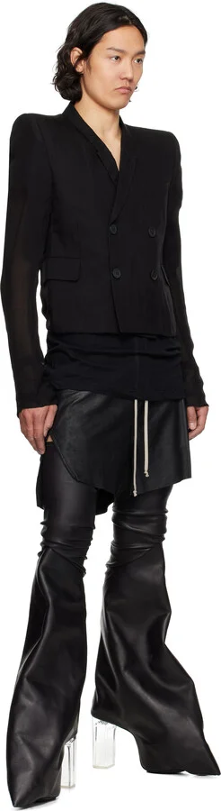 Rick Owens Black Hollywood Taco Kiss Tall Boots - Image 5