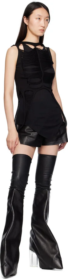 Rick Owens Black Hollywood Taco Kiss Tall Boots - Image 5