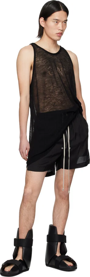 Rick Owens Black Low Splint Sandals - Image 5