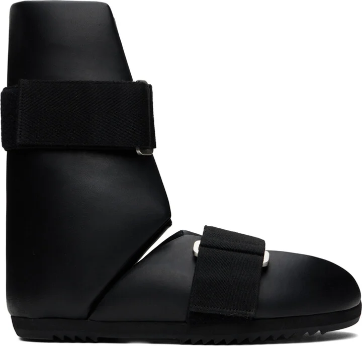 Rick Owens Black Low Splint Sandals
