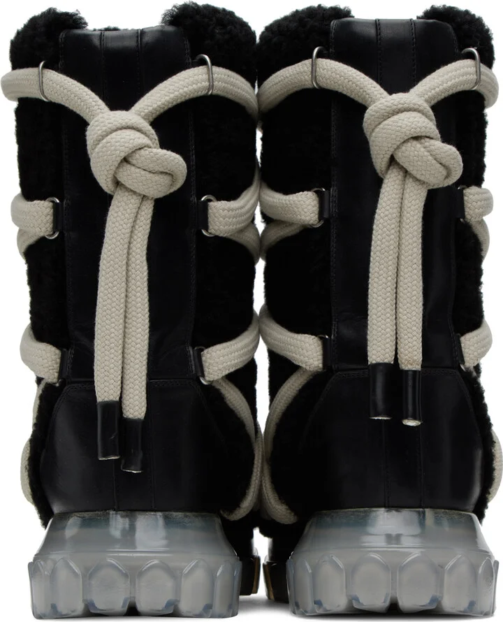 Rick Owens Black Lunar Tractor Boots - Image 2