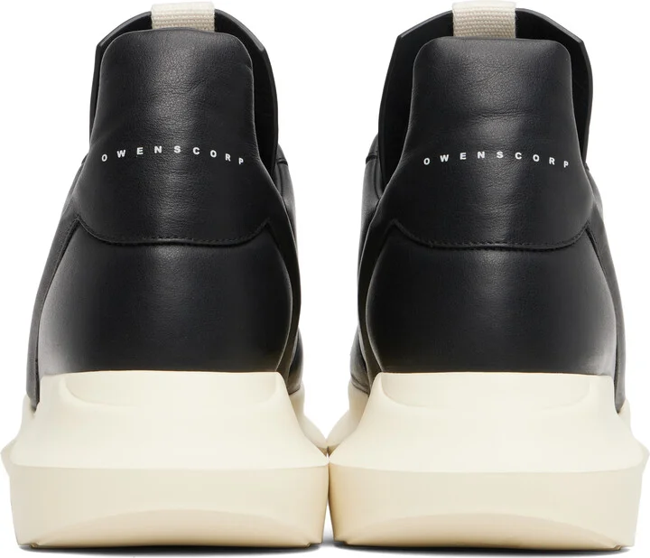 Rick Owens Black & Off-White Concordians Geth Runner Sneakers - Image 2