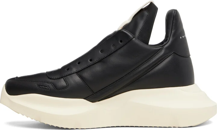 Rick Owens Black & Off-White Concordians Geth Runner Sneakers - Image 3