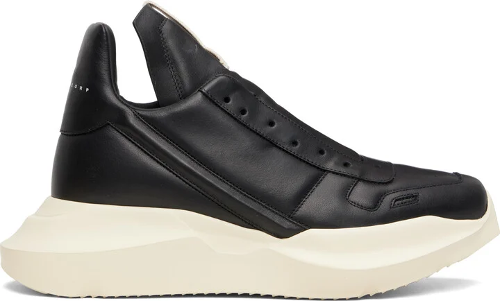 Rick Owens Black & Off-White Concordians Geth Runner Sneakers