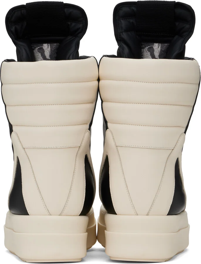 Rick Owens Black & Off-White Hollywood Mega Geobasket Sneakers - Image 2