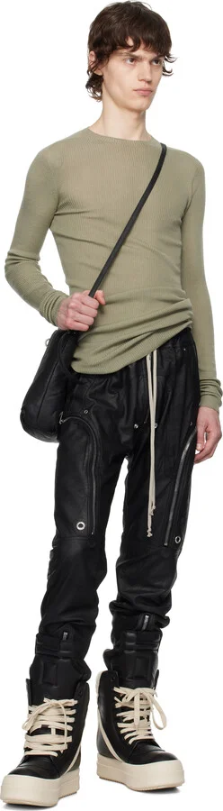 Rick Owens Black & Off-White Hollywood Mega Geobasket Sneakers - Image 5