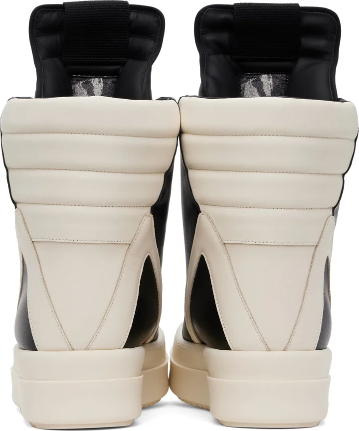 Rick Owens Black & Off-White Hollywood Mega Geobasket Sneakers - Image 2