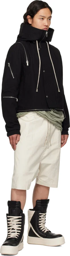 Rick Owens Black & Off-White Hollywood Mega Geobasket Sneakers - Image 5